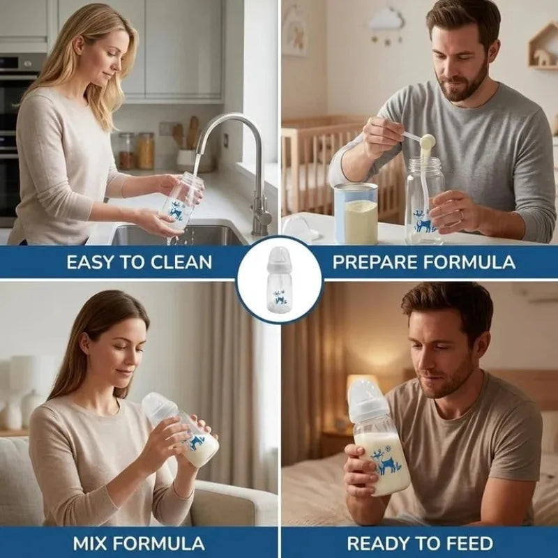Hands-Free Baby Feeding Bottle
