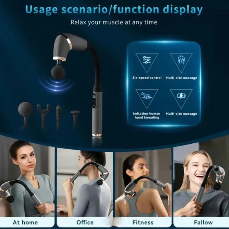 Long Handle Fascial Gun Massager YMDS