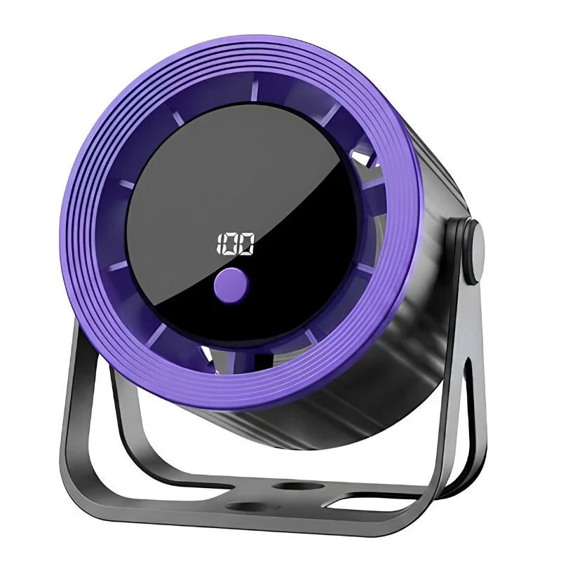Desktop Circular Rechargeable Fan with 360° Adjustable Airflow YMDS