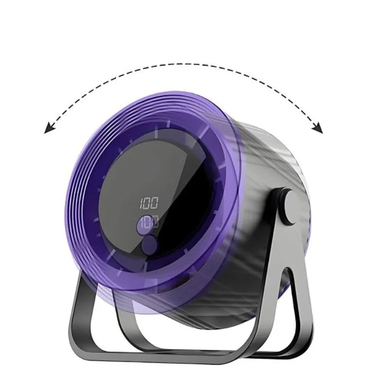 Desktop Circular Rechargeable Fan with 360° Adjustable Airflow YMDS