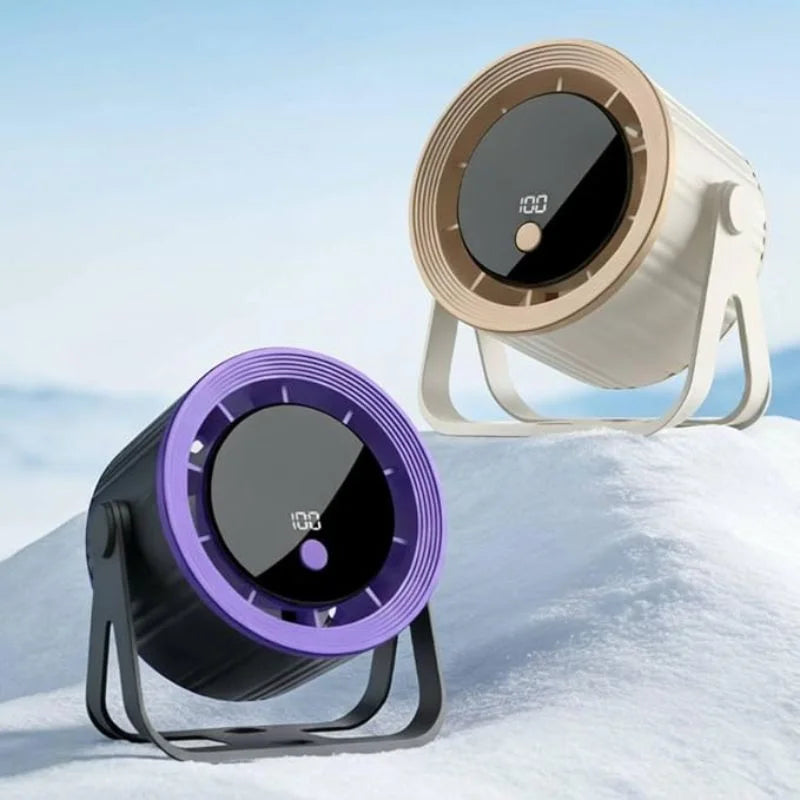 Desktop Circular Rechargeable Fan with 360° Adjustable Airflow YMDS
