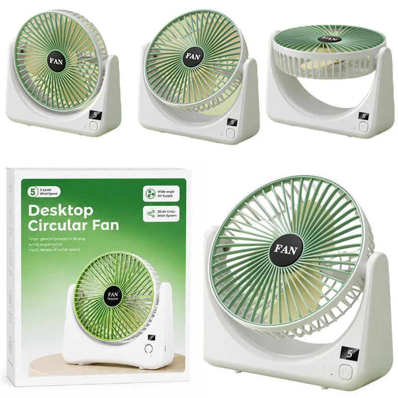Circular Rechargeable Desktop Fan YMDS