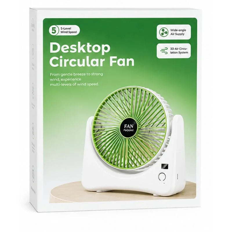 Circular Rechargeable Desktop Fan YMDS